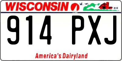 WI license plate 914PXJ