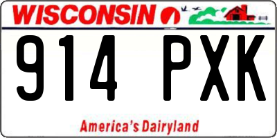 WI license plate 914PXK