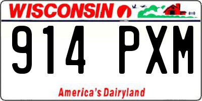 WI license plate 914PXM
