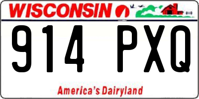 WI license plate 914PXQ