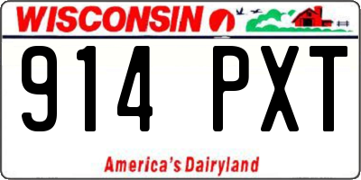 WI license plate 914PXT