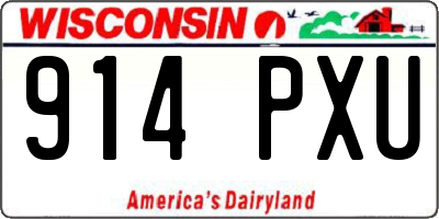 WI license plate 914PXU