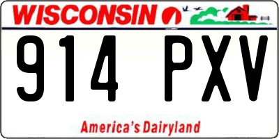 WI license plate 914PXV