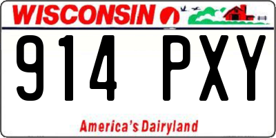WI license plate 914PXY