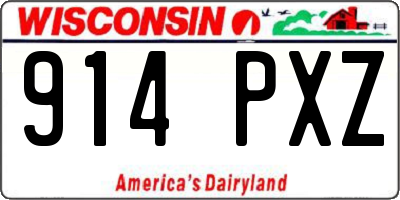 WI license plate 914PXZ