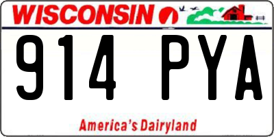 WI license plate 914PYA
