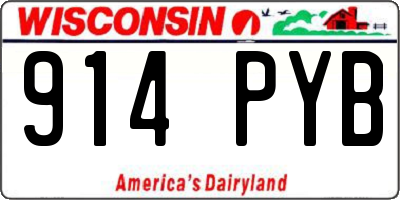 WI license plate 914PYB