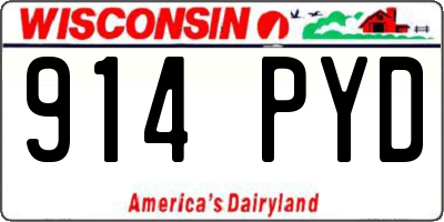WI license plate 914PYD