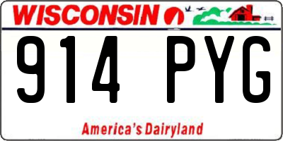 WI license plate 914PYG