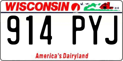 WI license plate 914PYJ