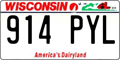 WI license plate 914PYL