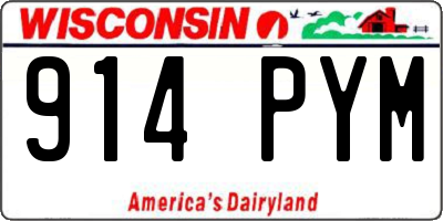 WI license plate 914PYM