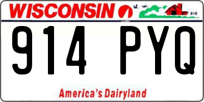 WI license plate 914PYQ