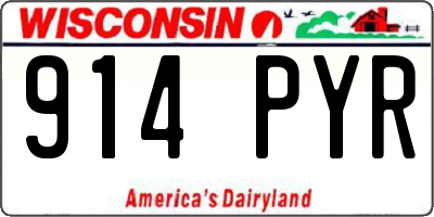 WI license plate 914PYR