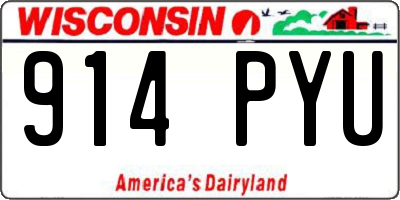 WI license plate 914PYU