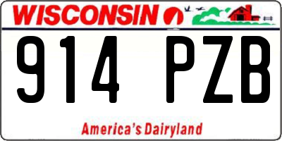 WI license plate 914PZB