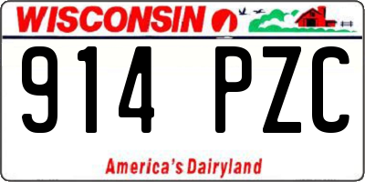 WI license plate 914PZC