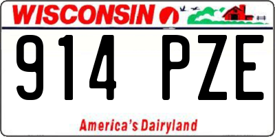 WI license plate 914PZE