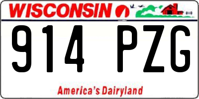 WI license plate 914PZG