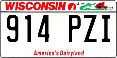 WI license plate 914PZI