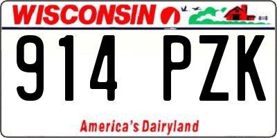 WI license plate 914PZK