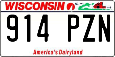 WI license plate 914PZN