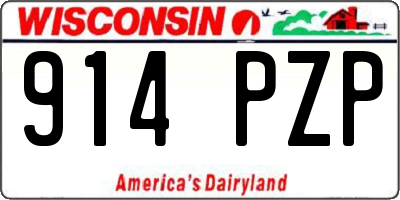WI license plate 914PZP