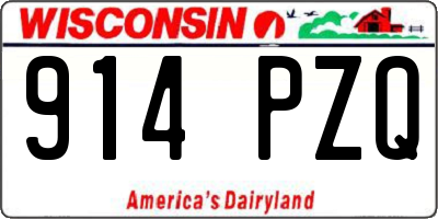 WI license plate 914PZQ