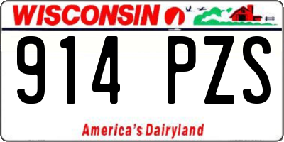 WI license plate 914PZS