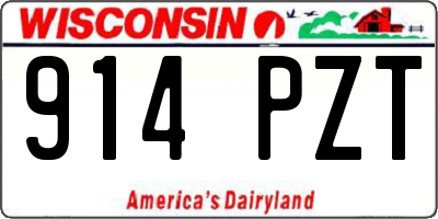 WI license plate 914PZT