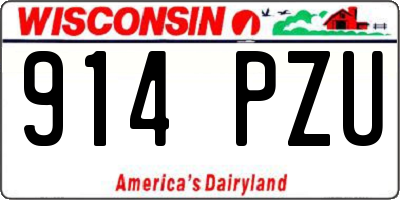 WI license plate 914PZU