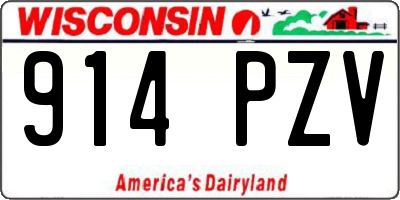 WI license plate 914PZV