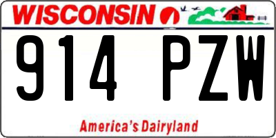 WI license plate 914PZW