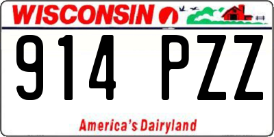 WI license plate 914PZZ
