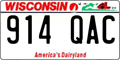 WI license plate 914QAC