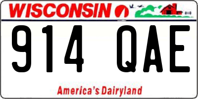 WI license plate 914QAE