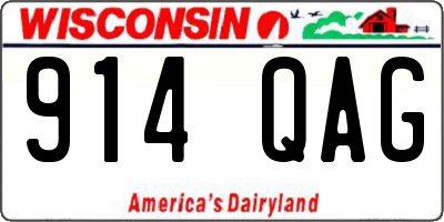 WI license plate 914QAG