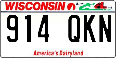 WI license plate 914QKN