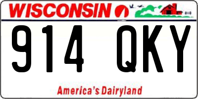 WI license plate 914QKY