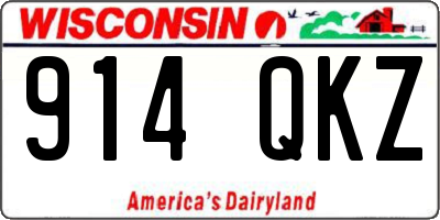 WI license plate 914QKZ