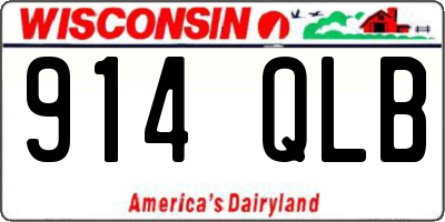WI license plate 914QLB
