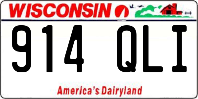 WI license plate 914QLI