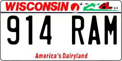 WI license plate 914RAM