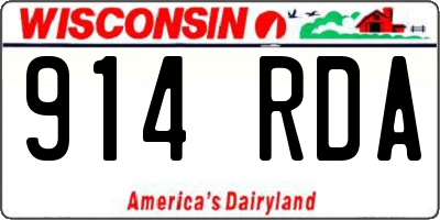 WI license plate 914RDA