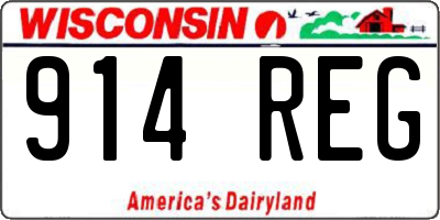 WI license plate 914REG