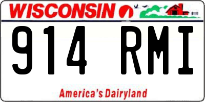 WI license plate 914RMI