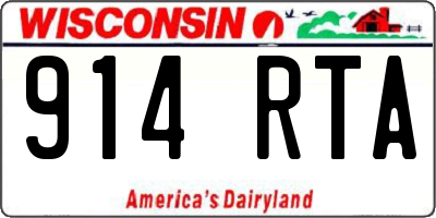 WI license plate 914RTA