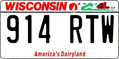 WI license plate 914RTW