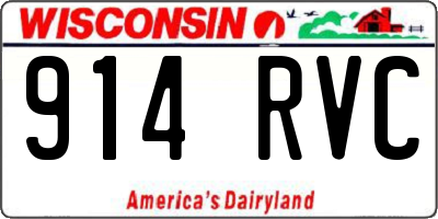 WI license plate 914RVC