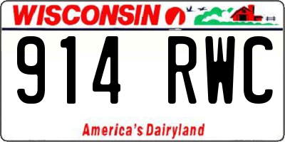 WI license plate 914RWC